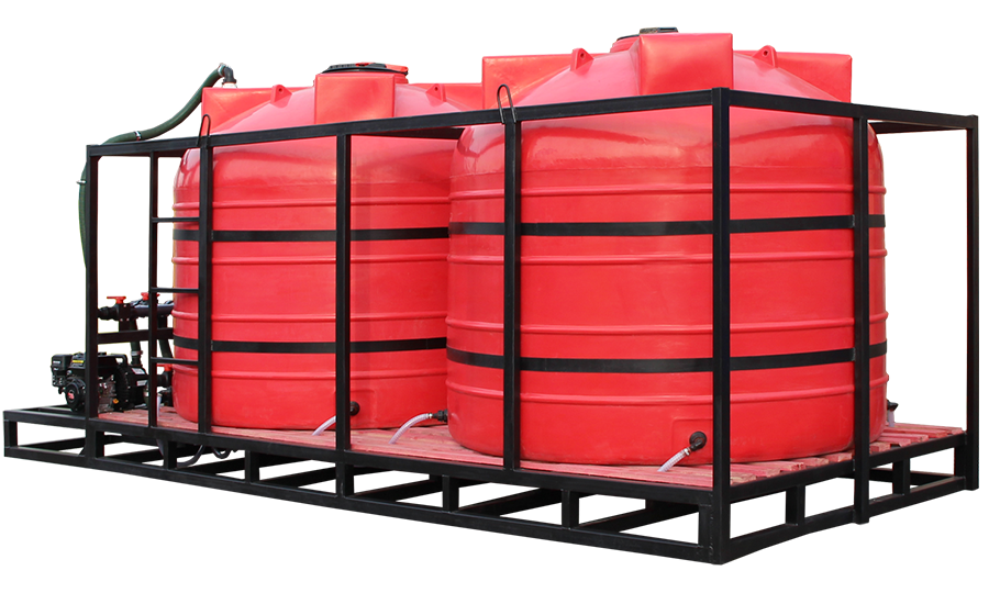 Мобильный растворный узел vert 2х 5000 T red,миксер пластик 300 л. 