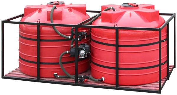 Каркас металлический с мотопомпой объем 10000 литров