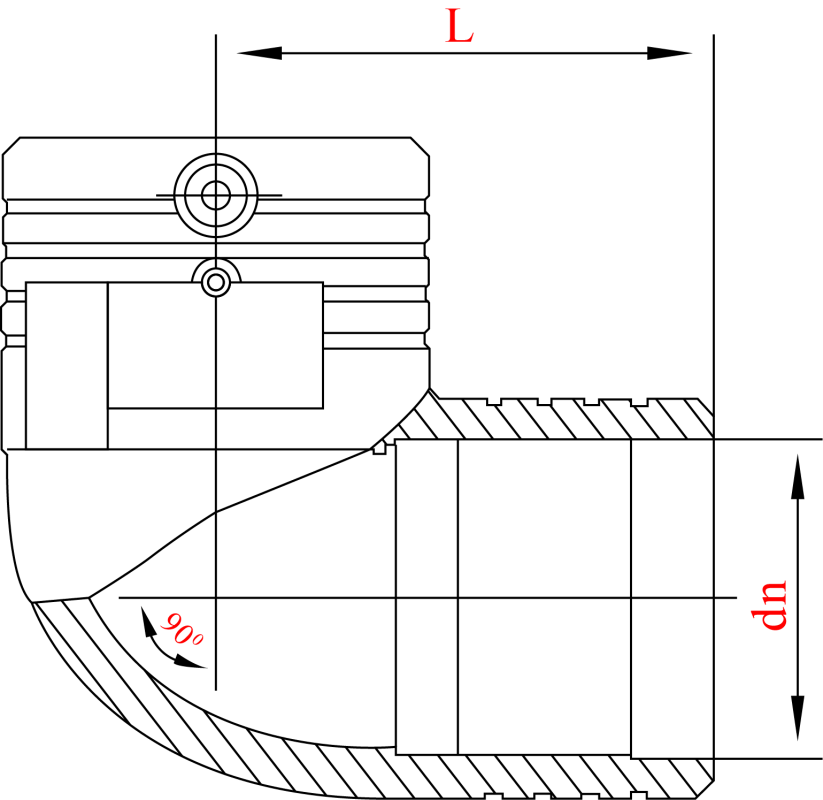 Отвод 90° электросварной D 315 SDR 11