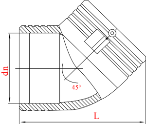 Отвод 45° электросварной D 400 SDR 11 